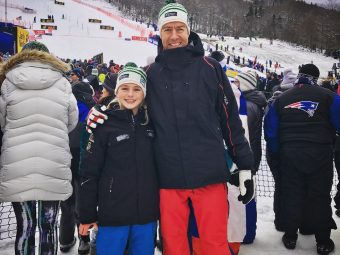 A ski racing dad and his daughter in their Arctica apparel.